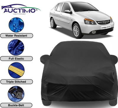 AUCTIMO Car Cover For Tata Indigo CS (With Mirror Pockets)(Black)