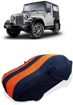 QLAX Car Cover For Maruti Thar DI 4X2 (With Mirror Pockets)(Orange)