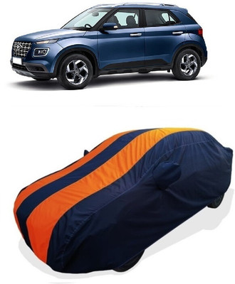 Coxtor Car Cover For Hyundai Venue S 1.4 CRDi (With Mirror Pockets)(Orange)