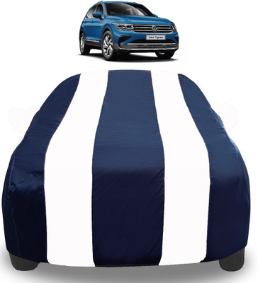Auto Hub Car Cover For Volkswagen Tiguan (With Mirror Pockets)(White)