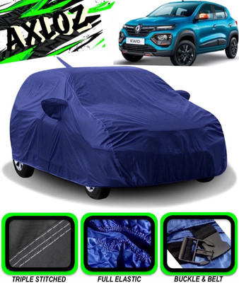 AXLOZ Car Cover For Renault Kwid (With Mirror Pockets)(Blue)