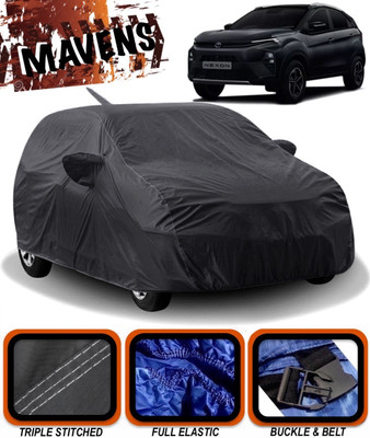 MAVENS Car Cover For Tata Nexon (With Mirror Pockets)(Black)