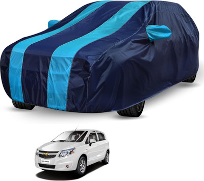 Auto Hub Car Cover For Chevrolet Sail U-VA (With Mirror Pockets)(Blue, Blue)