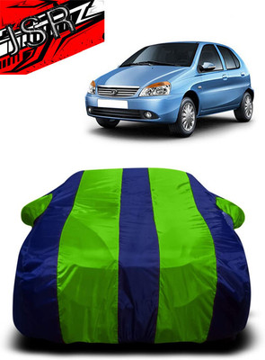 J S R Car Cover For Tata Indica DLX (With Mirror Pockets)(Green, Blue)