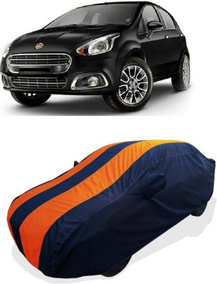 Coxtor Car Cover For Fiat Punto Emotion 1.4L (With Mirror Pockets)(Orange)