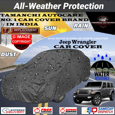 Tamanchi Autocare Car Cover For Jeep Wrangler(Grey)