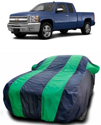 DIGGU Car Cover For Chevrolet Silverado 4.8L (With Mirror Pockets)(Green, Blue)