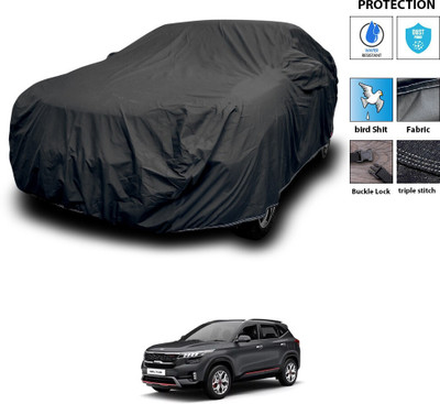 PAGORA Car Cover For Kia Seltos HTX 1.5 (With Mirror Pockets)(Black)