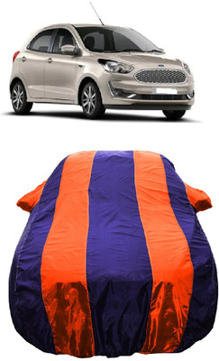 Wegather Car Cover For Ford Figo Titanium AT Petrol (With Mirror Pockets)(Orange)