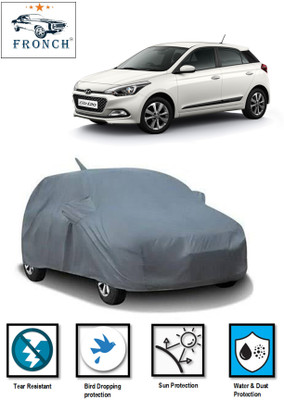 FRONCH Car Cover For Hyundai Elite i20 (With Mirror Pockets)(Grey)