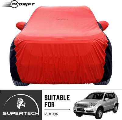 Neodrift Car Cover For Mahindra Rexton (With Mirror Pockets)(Red, Black)