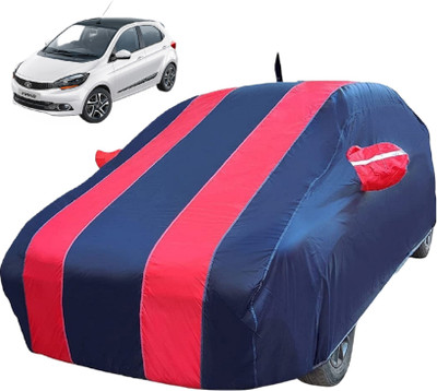 Auto Hub Car Cover For Tata Tiago (With Mirror Pockets)(Red)