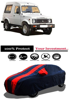 Amexride Car Cover For Maruti Suzuki Gypsy (With Mirror Pockets)(Red)
