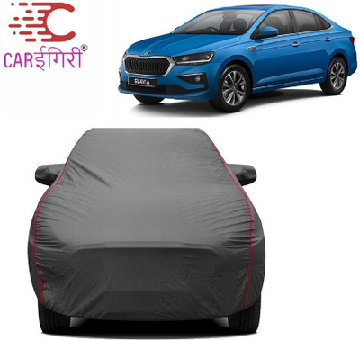 Carigiri Car Cover For Skoda Slavia (With Mirror Pockets)(Grey, For 2022, 2023 Models)