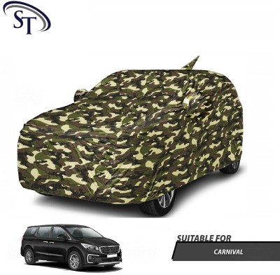 SHOBHNATH TRADING Car Cover For Kia Carnival (With Mirror Pockets)(Beige)