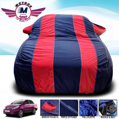 MoTRoX Car Cover For Hyundai i10 (With Mirror Pockets)(Red, Blue)