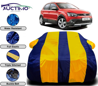 AUCTIMO Car Cover For Volkswagen Polo Cross (With Mirror Pockets)(Multicolor)