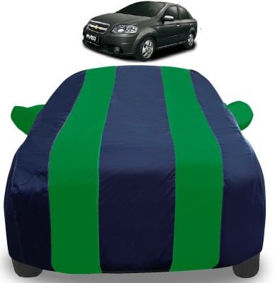 Auto Hub Car Cover For Chevrolet Aveo (With Mirror Pockets)(Green)