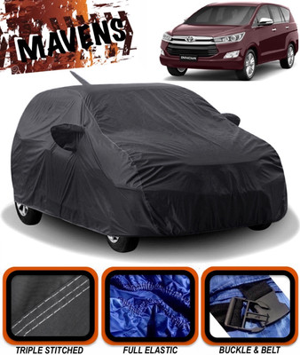 MAVENS Car Cover For Toyota Innova Crysta (With Mirror Pockets)(Black)
