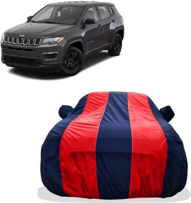 Tricway Car Cover For Jeep Compass 1.4 Limited Plus Petrol (With Mirror Pockets)(Red)