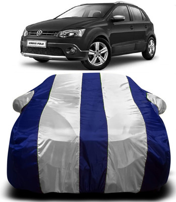 AXLOZ Car Cover For Volkswagen Polo Cross (With Mirror Pockets)(Multicolor)