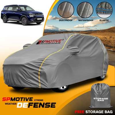 SPMOTIVE Car Cover For Kia Carens (With Mirror Pockets)(Grey)