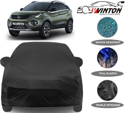 V VINTON Car Cover For Tata Nexon (With Mirror Pockets)(Black)