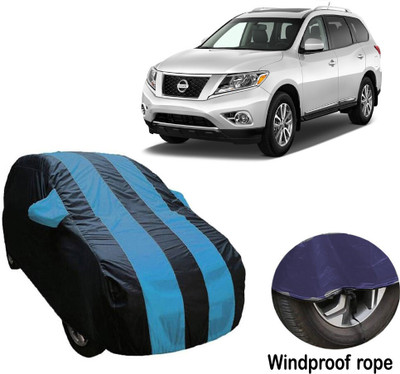 ABS AUTO TREND Car Cover For Nissan Terrano (With Mirror Pockets)(Blue)