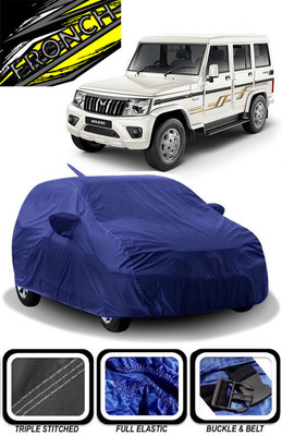 FRONCH Car Cover For Mahindra Bolero (With Mirror Pockets)(Blue)