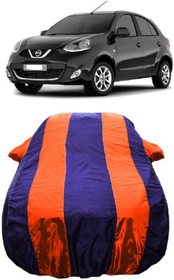 Wegather Car Cover For Nissan Micra XV D Diesel (With Mirror Pockets)(Orange)