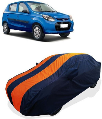 QLAX Car Cover For Maruti Alto 800 LX (With Mirror Pockets)(Orange)