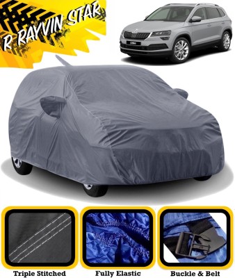 R Rayvin Star Car Cover For Skoda Karoq (With Mirror Pockets)(Grey)