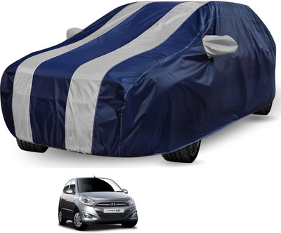 Auto Hub Car Cover For Hyundai i10 (Without Mirror Pockets)(Black, Grey)