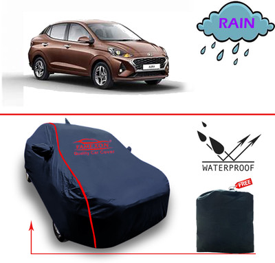 FAMEXON Car Cover For Hyundai Aura, Aura E Petrol, Aura S AMT Petrol (With Mirror Pockets)(Blue)