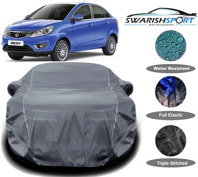 Swarish Car Cover For Tata Zest (With Mirror Pockets)(Grey)