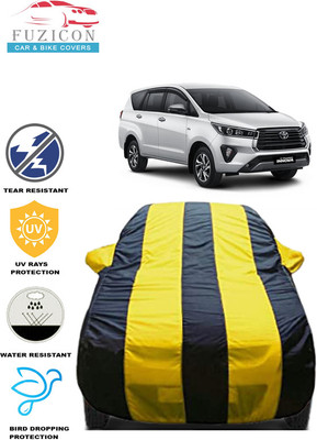 FUZICON Car Cover For Toyota Innova Crysta(Yellow, Blue)