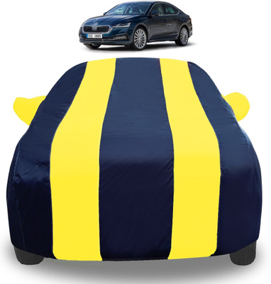 Auto Hub Car Cover For Skoda New Octavia (With Mirror Pockets)(Yellow)