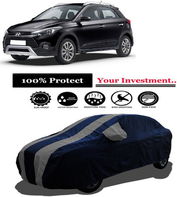 Amexride Car Cover For Hyundai i20 Active 1.2 SX with AVN (With Mirror Pockets)(Grey)