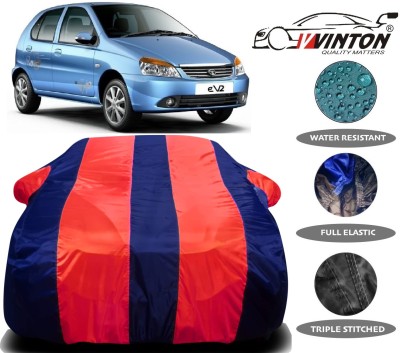 V VINTON Car Cover For Tata Indica V2 (With Mirror Pockets)(Blue, Orange)