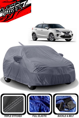 J S R Car Cover For Toyota Glanza V CVT (With Mirror Pockets)(Grey)