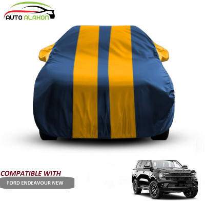 AUTO ALAXON Car Cover For Ford Endeavour (With Mirror Pockets)(Blue, Yellow)