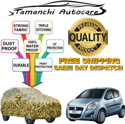 Tamanchi Autocare Car Cover For Maruti Suzuki Ritz (With Mirror Pockets)(Multicolor)