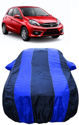 Wegather Car Cover For Honda Brio VX O AT (With Mirror Pockets)(Blue)