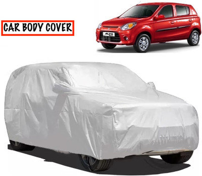 AXLOZ Car Cover For Maruti Suzuki Alto 800 (With Mirror Pockets)(Silver)
