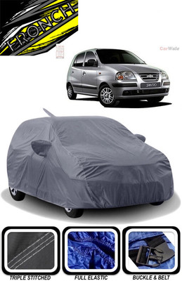 FRONCH Car Cover For Hyundai Santro 1.0i (With Mirror Pockets)(Grey)