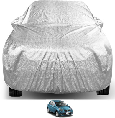 Auto Hub Car Cover For Nissan Micra (With Mirror Pockets)(Silver)