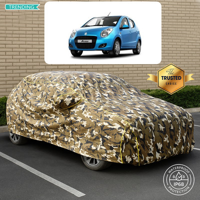 CODOKI Car Cover For Maruti A-Star (With Mirror Pockets)(Yellow, Multicolor)