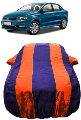 Wegather Car Cover For Volkswagen Ameo GT 1.5 TDI Diesel (With Mirror Pockets)(Orange)