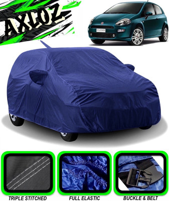 AXLOZ Car Cover For Fiat Grande Punto (With Mirror Pockets)(Blue)