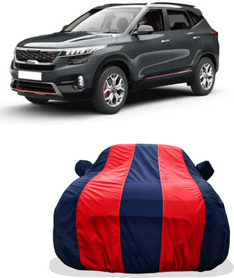 Tricway Car Cover For Kia Seltos HTX Plus D Diesel (With Mirror Pockets)(Red)